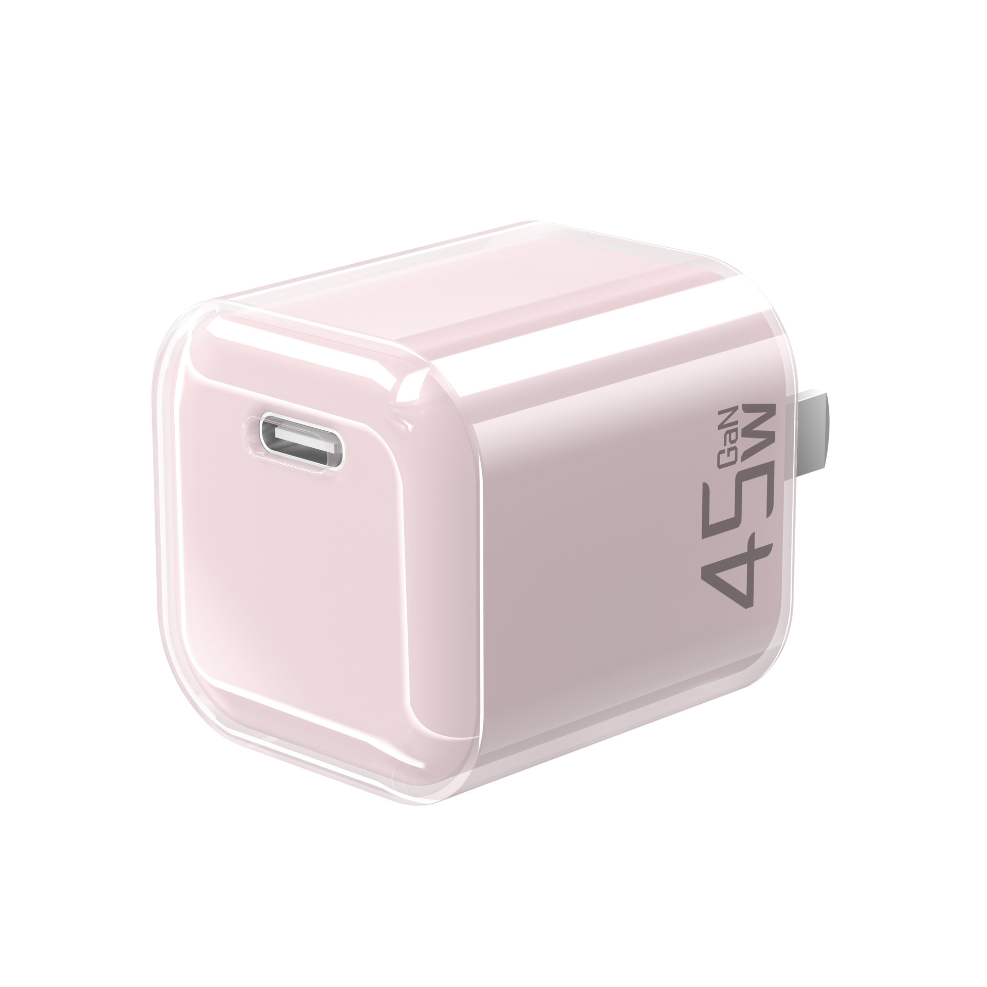 PD45W charger foldable transparent shell 40W small ice cube for Apple iPhone 17pro fast charging head 3C
