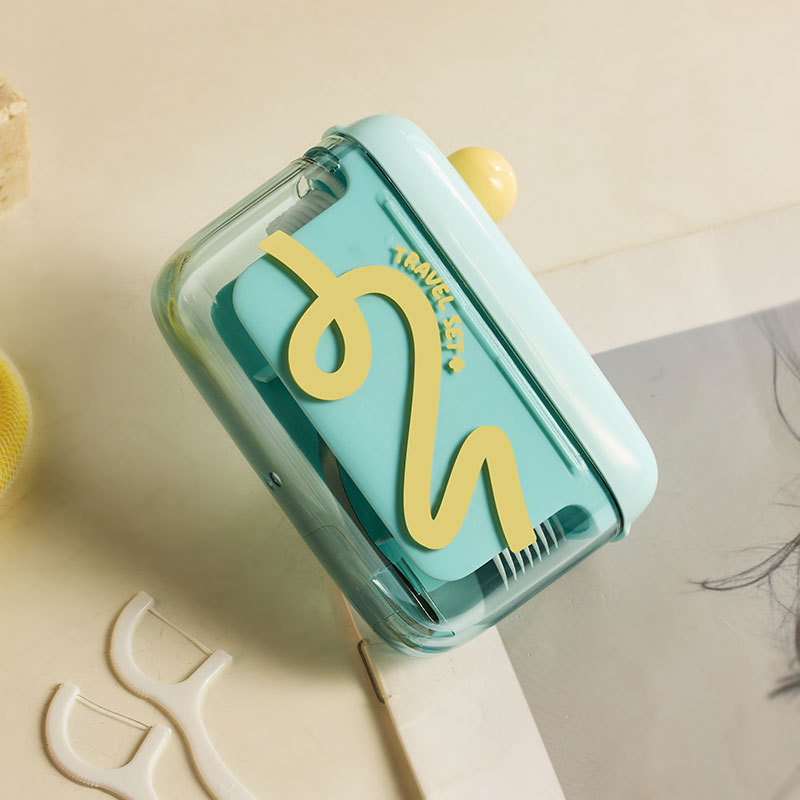 Patent Square Dopamine Dental Floss Box Portable Dental Floss Stick Clean Teeth Gap Automatic Dental Floss Automatic Pop Up Dental Floss Box