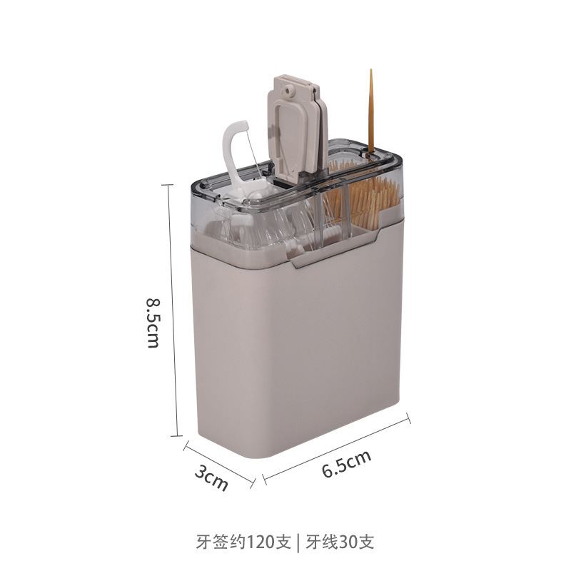 Bamboo fine toothpick, household toothpick, disposable toothpick, portable toothpick container, hotel restaurant toothpick box, double-ended