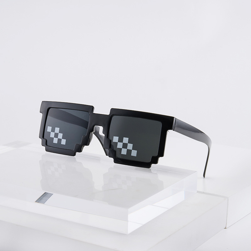 Mosaic glasses sunglasses pixel set children's props sun glasses, funny social person prank