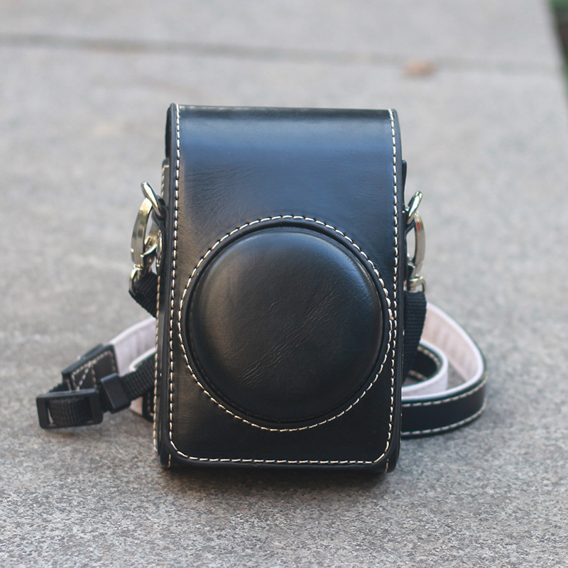 For Sony ZV1M2 camera bag ZV1F leather case RX100m6 Black Card 7a5 Canon G7X3 Ricoh GR4 GR3