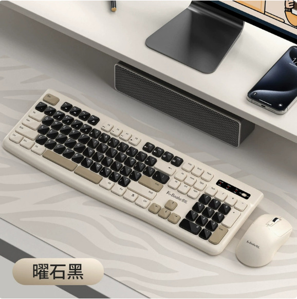 WK900 Wireless Keyboard Mouse Set Keyboard Mouse 2.4G Bluetooth Office Kit Dual Mode Dual Color Dual Spacebar Key