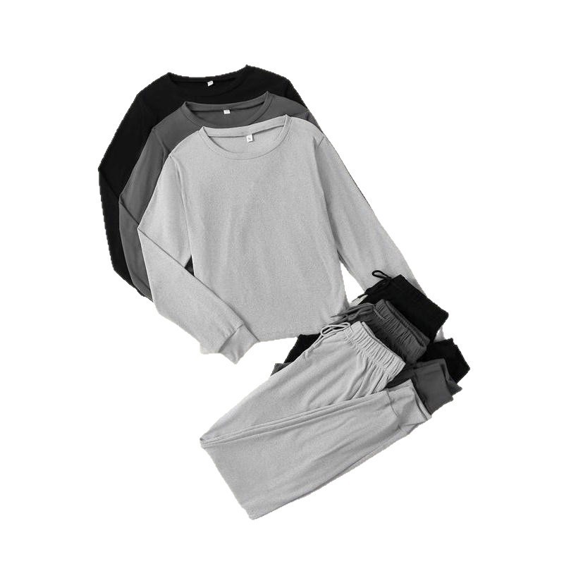 2026 Men's Casual Hoodie Spring Autumn Round Neck Hoodie Suit Sportswear Suit Men Three Sets