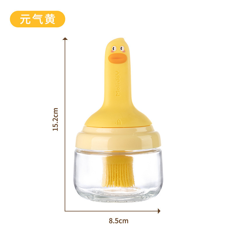 Silicone oil brush, household high-temperature resistant oil brush with bottle, separate oil bottle, outdoor barbecue oil brush integrated oil brush bottle