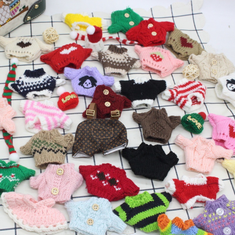 Plush toy doll accessories doll small sweater keychain pendant clothes hat shoes decoration materials