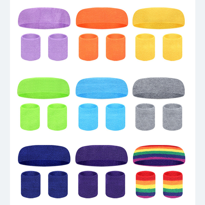Sweat-absorbing sports headband, anti-sweat headband, yoga fitness running towel headband, basketball badminton unisex