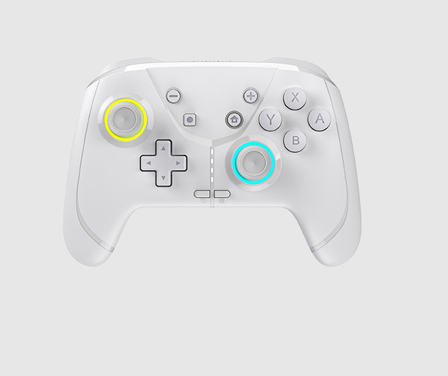 Glow Purple Switch Pro Controller Supports Android iOS PC Forced Motion Control Colorful Back Buttons Macro Recording Game Console
