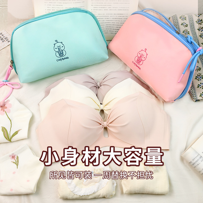 Portable Underwear Storage Bag 3-in-1 Travel Business Trip Socks Luggage Separation Bra Panties Storage Bag