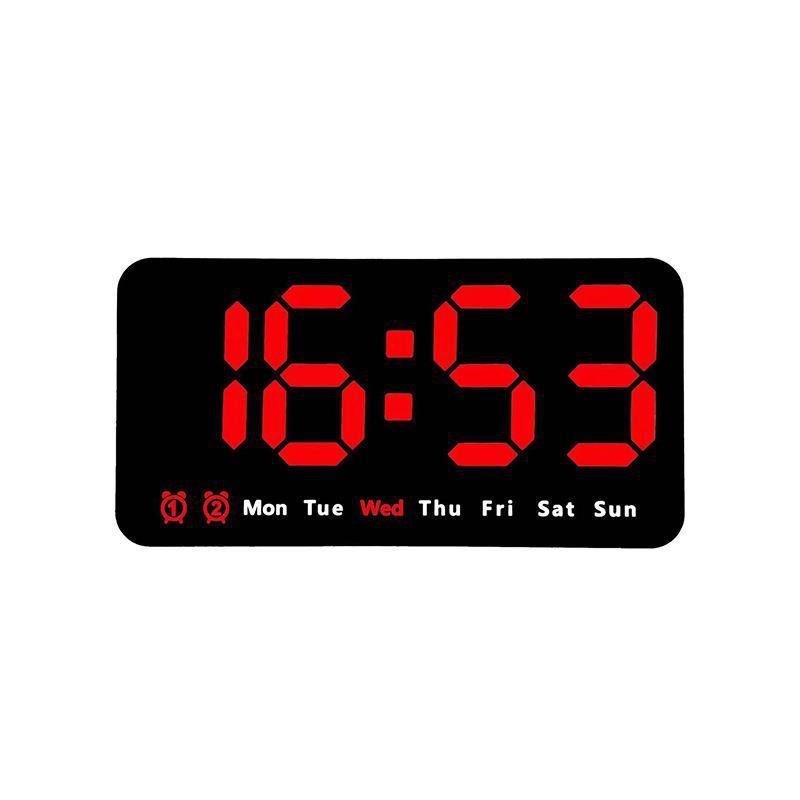 New Wall Clock Simple Large Screen Hanging and Standing Two-Use Clock Living Room Clock with Temperature Multifunctional Alarm Clock 6638