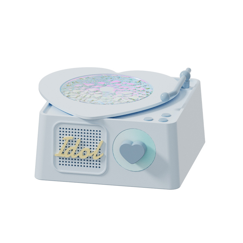 New Water Ripple Bluetooth Speaker Colorful RGB Atmosphere Light Scene Ornament Small Speaker Gift