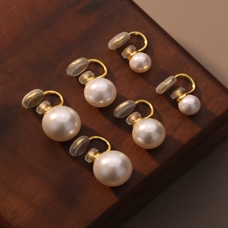 fever pearl stud earrings for women S999 925 silver earrings ear accessories