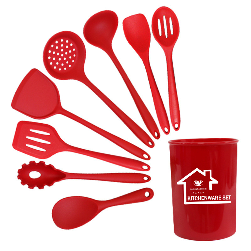 Silicone Spatula and Soup Spoon 8-Piece Set Non-Stick Silicone Spatula Food Grade Silicone Spatula Silicone Kitchenware Set