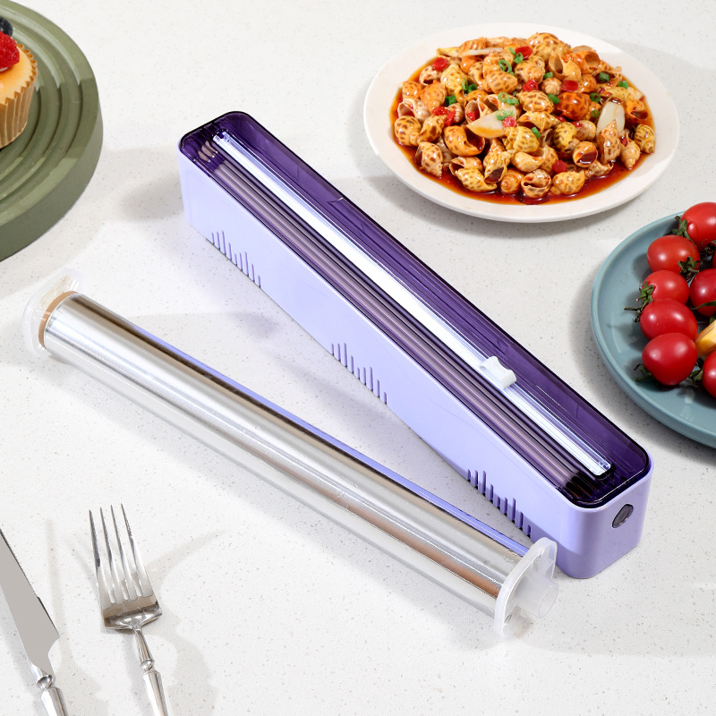 Plastic wrap cutter, household divider, special cutting box for plastic wrap storage, magnetic kitchen supplies