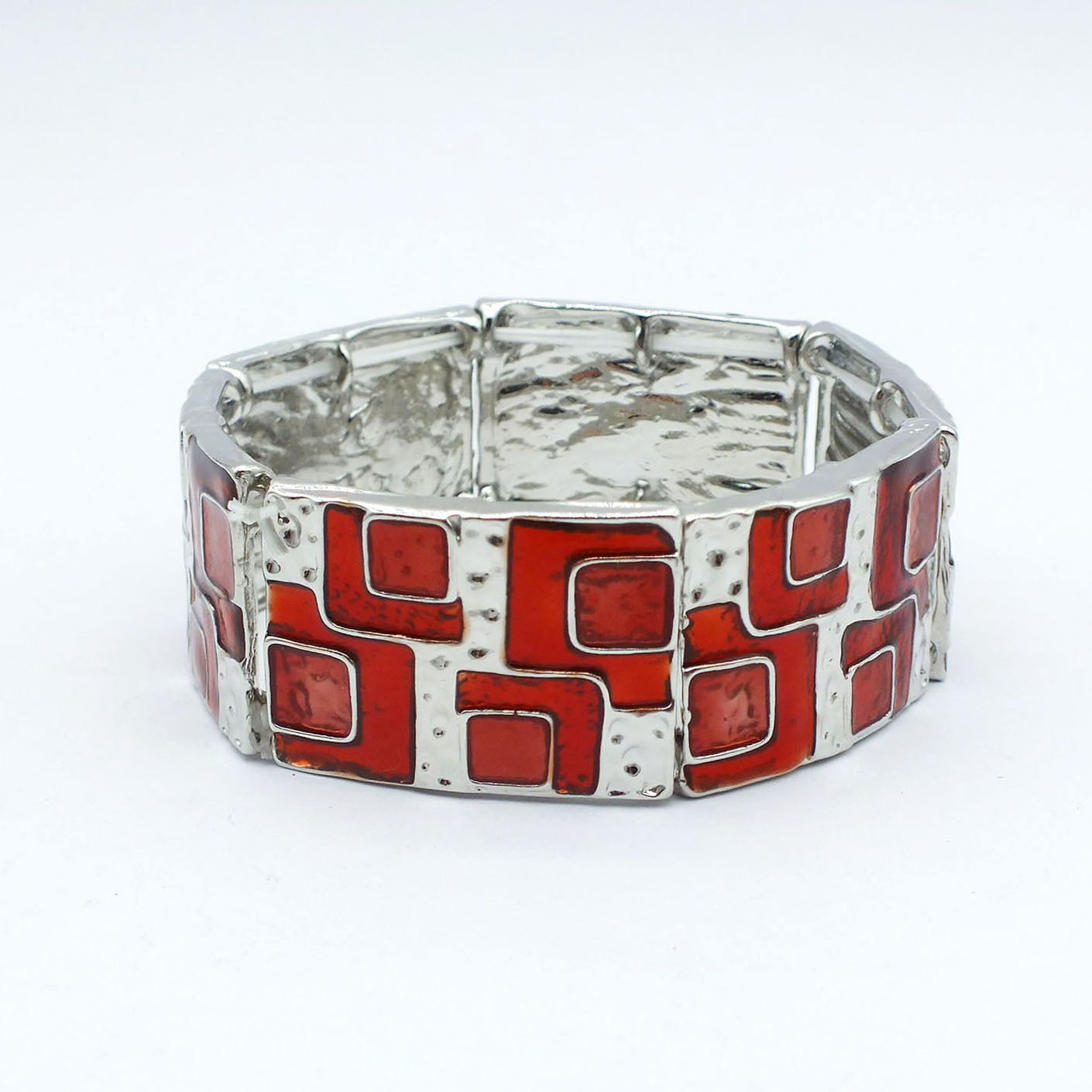 B2 Accessories Mixed Batch Square Oil Drop Bracelet Geometric Enamel Color Elastic Bracelet