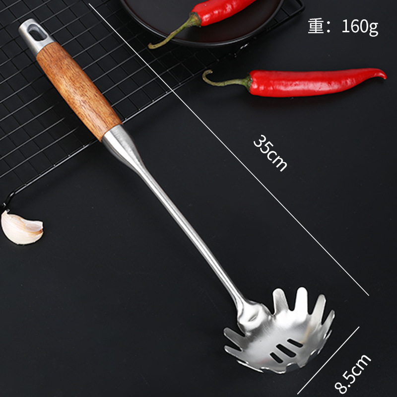 304 rosewood stainless steel spatula spoon kitchen frying spatula household frying spatula slotted spatula