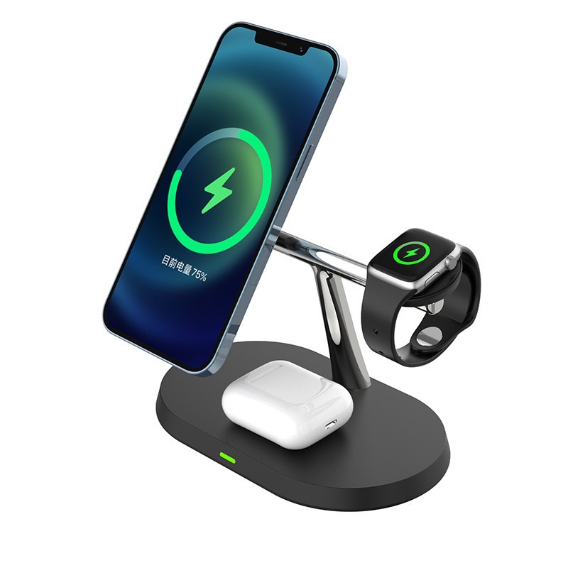 Z10 Wireless Magnetic Fast Charging Phone Stand 3-in-1 Wireless Charger for Apple Earphone Watch