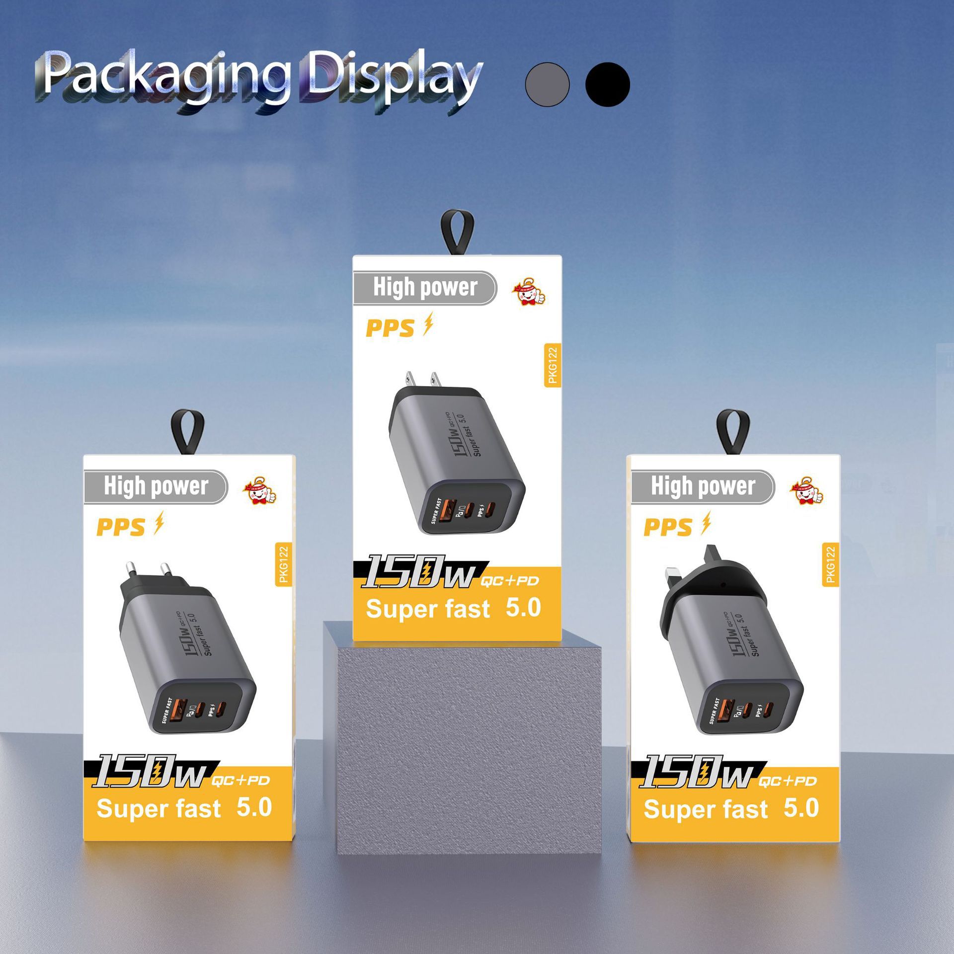 Fast Charging 150W All-Protocol Charger Head 2C+U Travel Charger Smart Small Appliance Multi-Port Fast Charger UK