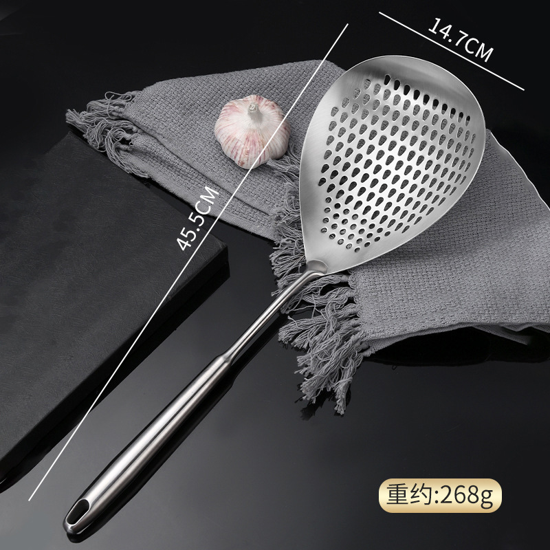 201 stainless steel slotted spoon household kitchen frying colander large deep noodle strainer dumpling strainer pepper strainer