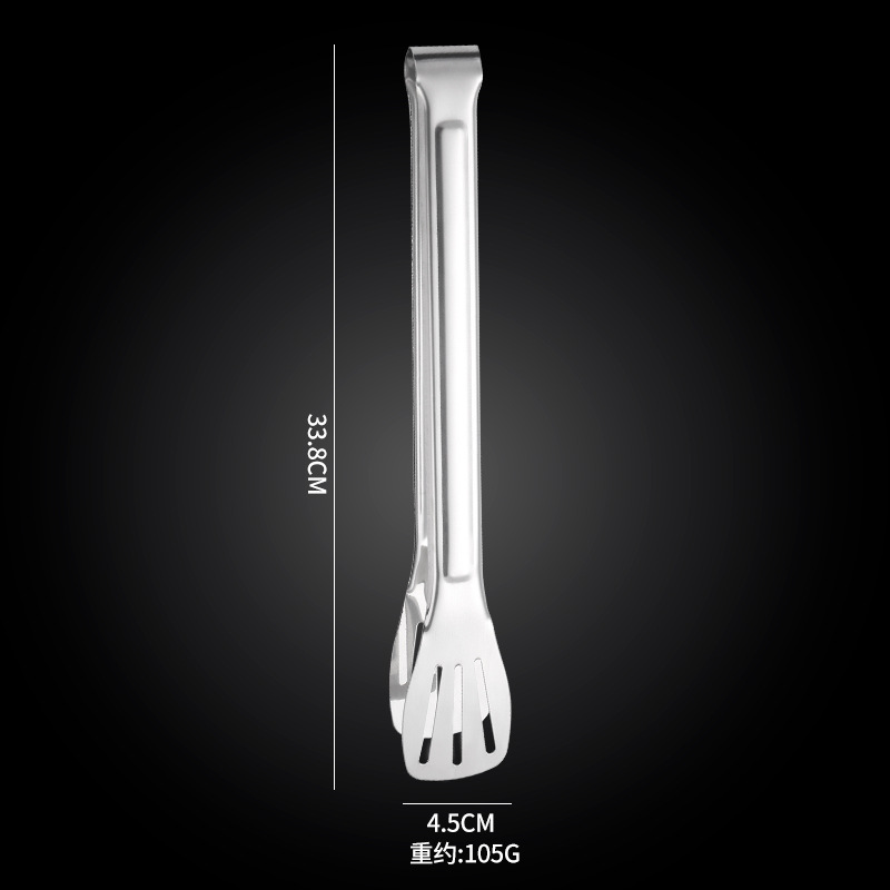 304 stainless steel food clip thickened barbecue clip fried steak bread barbecue clip outdoor self-service food clip