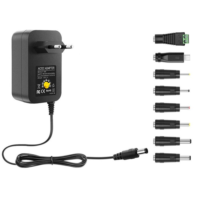 Power adapter 30W multi-function US standard charger 5V9V12V adjustable adapter high efficiency