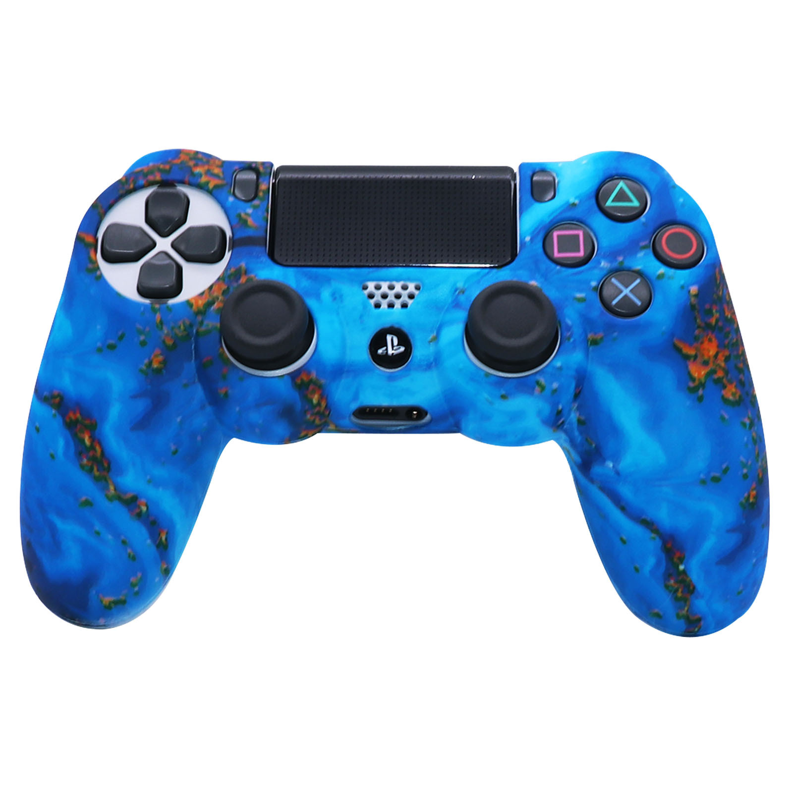 New PS4 silicone case PS4 controller silicone case camouflage silicone case protective case spray paint feel watercolor case