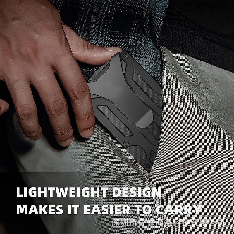 New Aluminum Alloy Card Holder RFID Anti-theft Card Clip Metal Air Tag Ultra-thin Men's Wallet