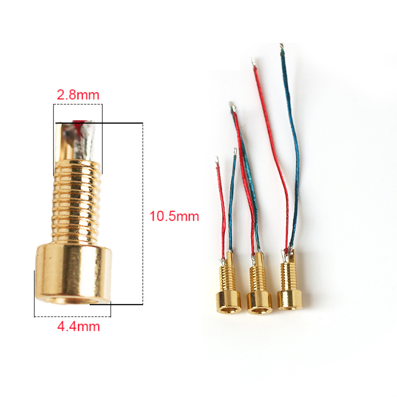 Solderable Pin Socket Female MMCX Pure Copper Gold-plated Built-in Thread Nut Headphone Accessories