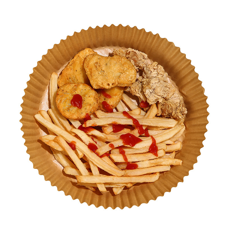 Air Fryer Special Paper Paper Pad Food-Grade Oil-Absorbing Paper Pad Baking Household Food Silicone Oil Paper Paper Plate Baking