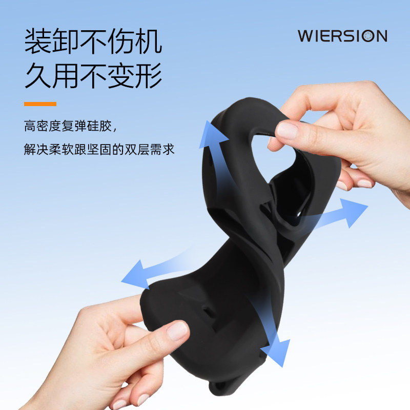 WIERSION Wilson Compatible with Insta360 X4 Air Silicone Protective Case Anti-Drop Soft Shell Action Camera Accessories