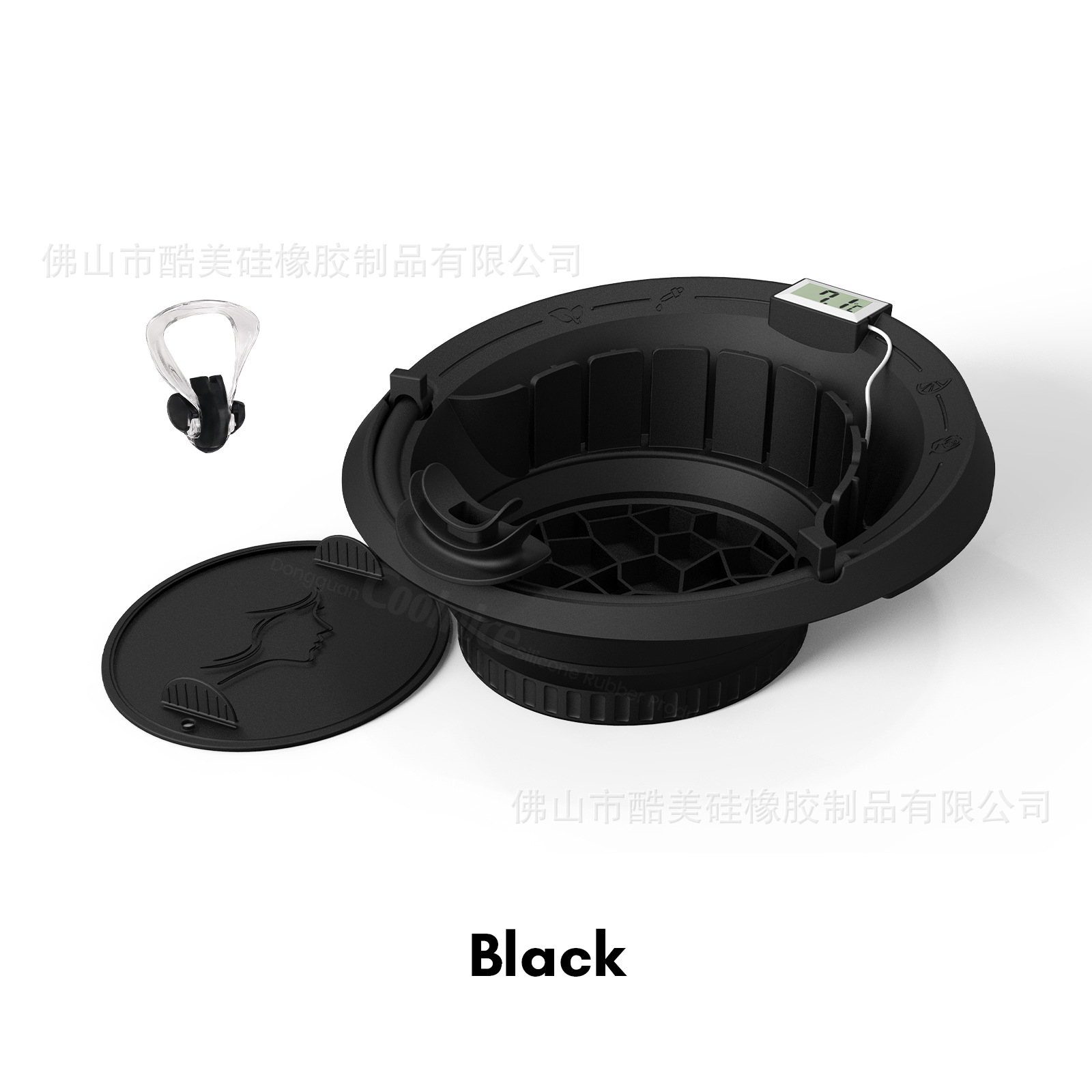 New breathable ice compress face basin with ice grid filter chamber ice therapy care ice bath beauty silicone foldable face basin