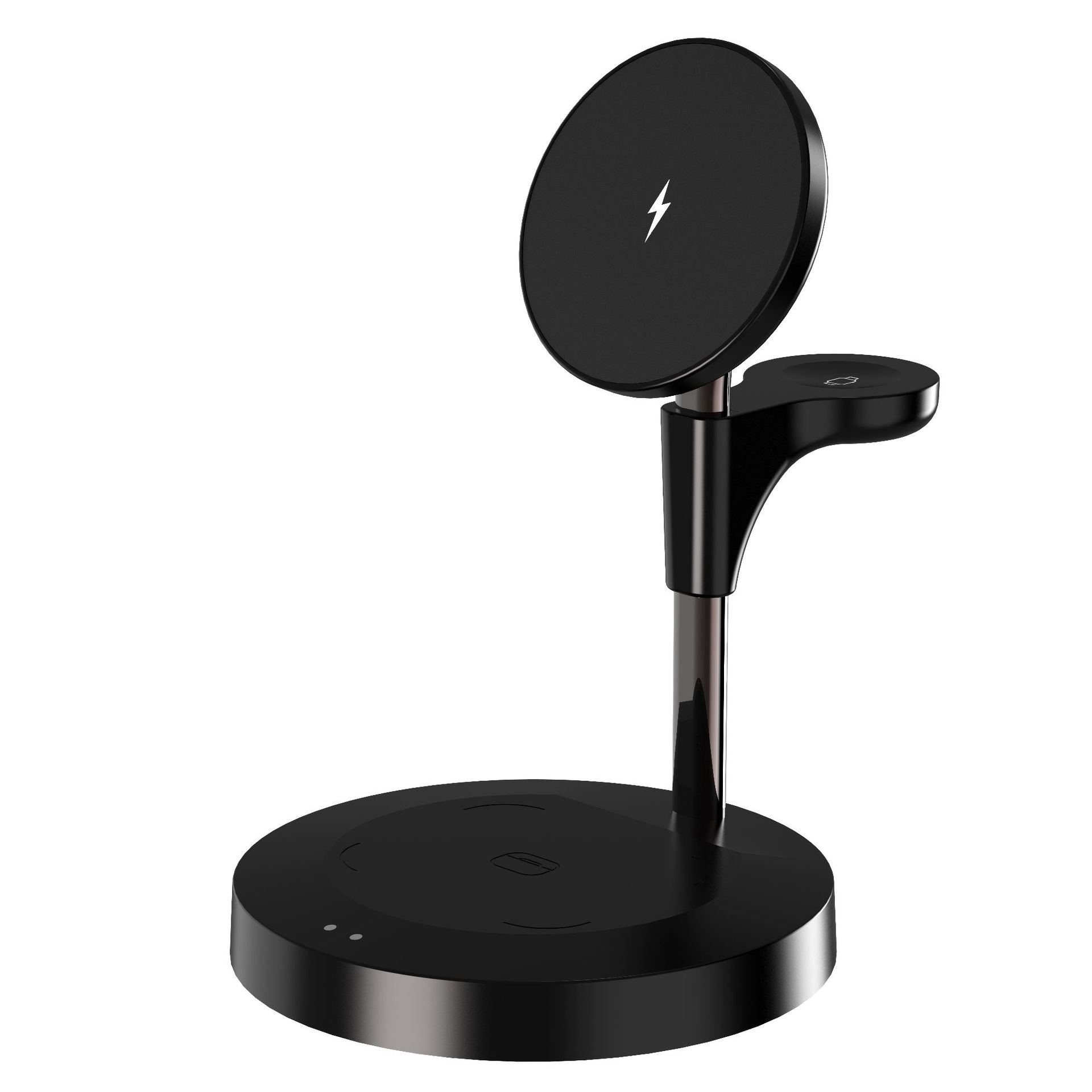 New Private Mold Adjustable Angle Magsafe Magnetic Three-in-One Metal Stand Vertical Wireless Charger