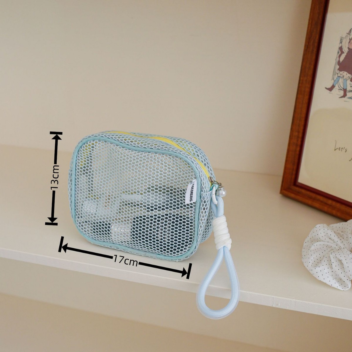 Mesh Quick-Dry Travel Bag Portable Cosmetic Bag Storage Bag for Clothes and Cosmetics