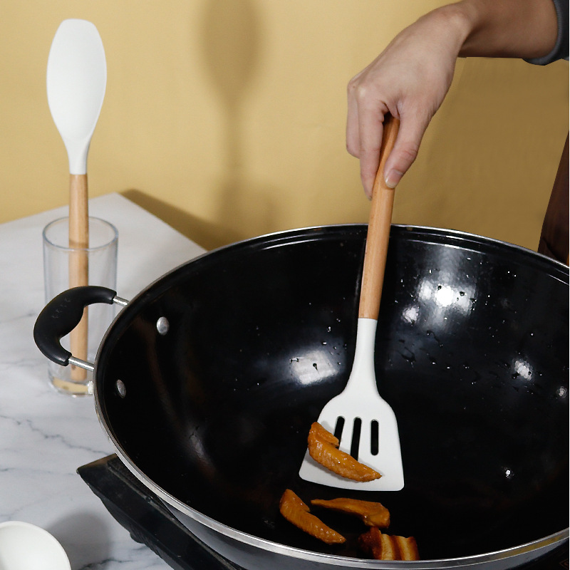 Silicone Spatula and Soup Spoon 12-Piece Set Non-Stick Silicone Spatula Household Food Grade Silicone Spatula Silicone Kitchenware Set