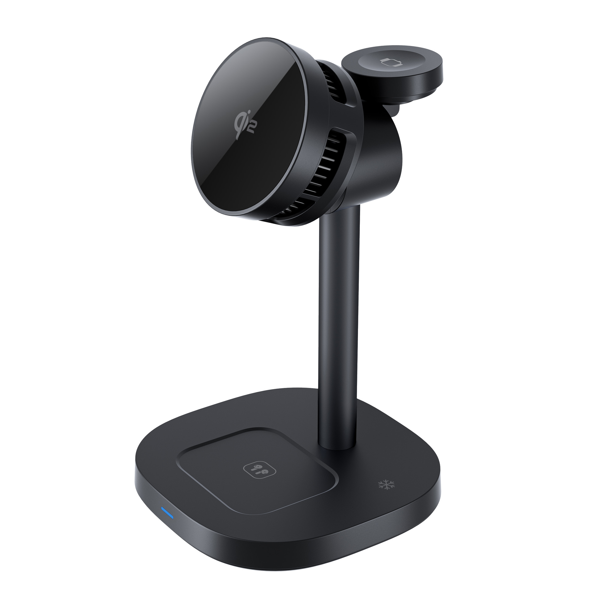 25W Fast Charge QI2.2 New Semiconductor Cooling Wireless Charger Magnetic Phone Holder 3-in-1 Wireless Charger