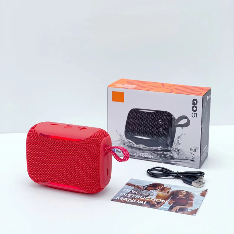 GO5 Bluetooth Speaker TWS Outdoor Home Portable Double-Sided Fabric Net Bass Card Slot Gift Speaker