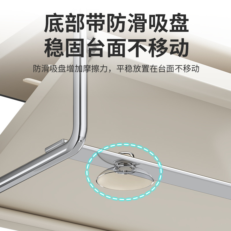 New stainless steel kitchen dishcloth storage rack sink faucet sponge multifunctional integrated no-drilling