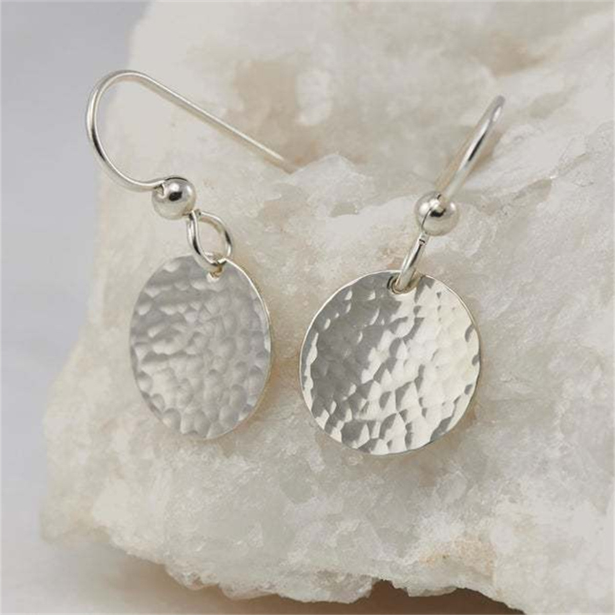 Simple Metal Concave and Convex Small Round Earrings Women Simple Geometric Round Earrings