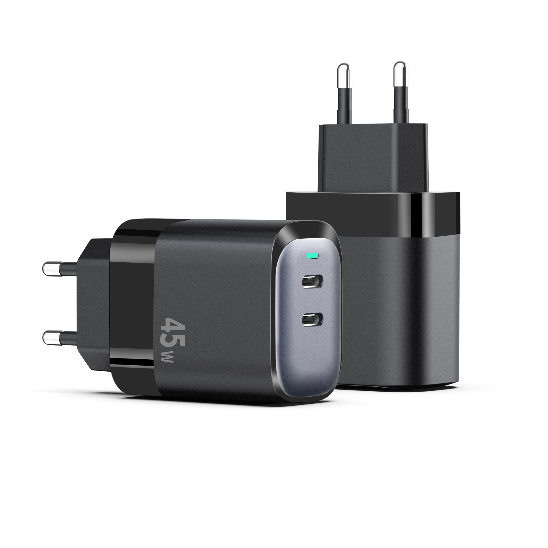 【欧规】45W 双C口（黑色）