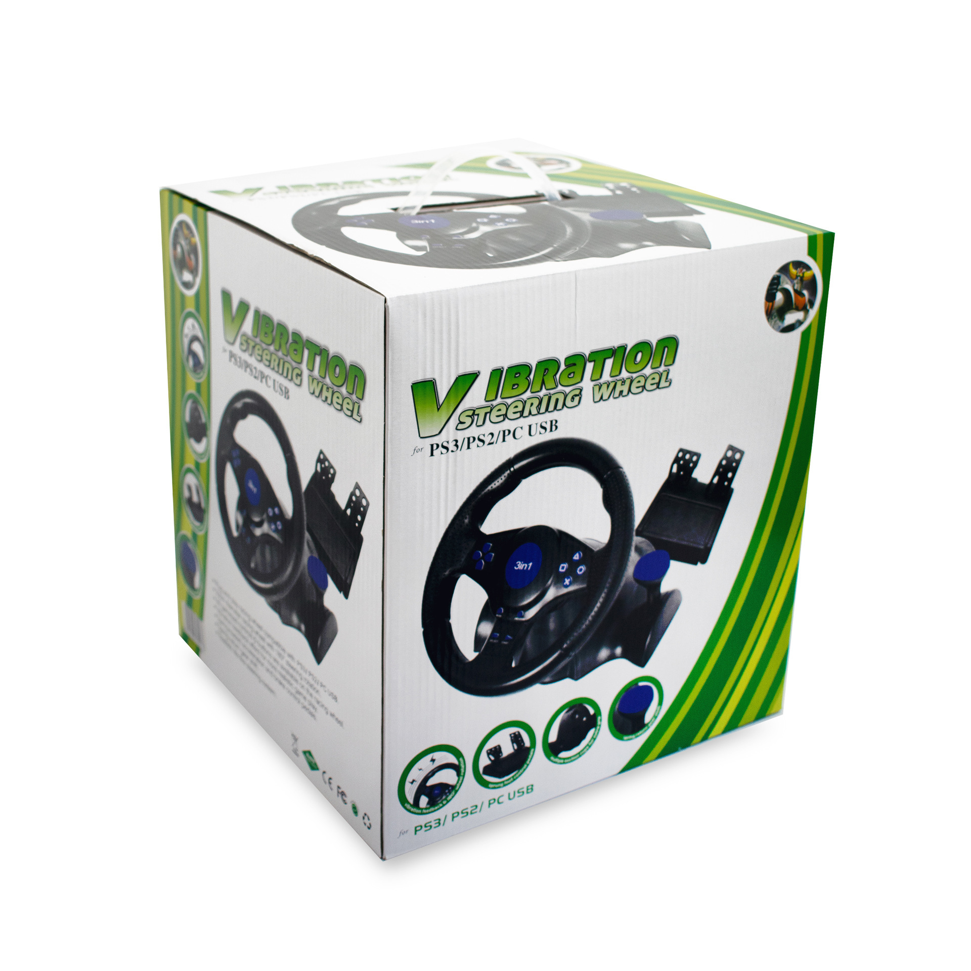 Racing game steering wheel handle Xbox 360/PS2/PS3/PC USB racing steering wheel handle
