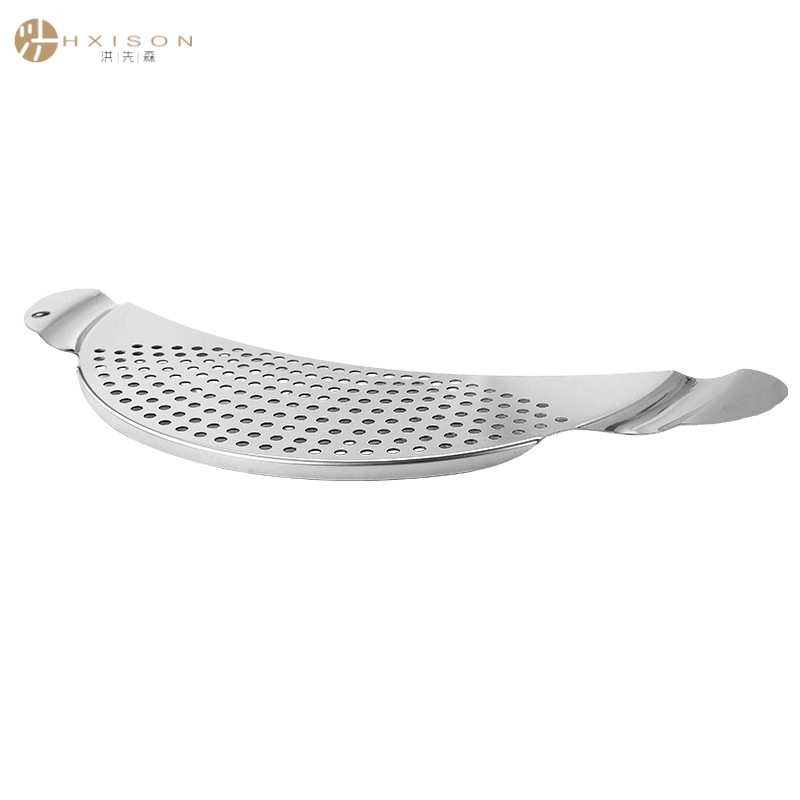 Stainless steel kitchen drainer fruit and vegetable strainer slag barrier pot edge filter baffle kitchen tool