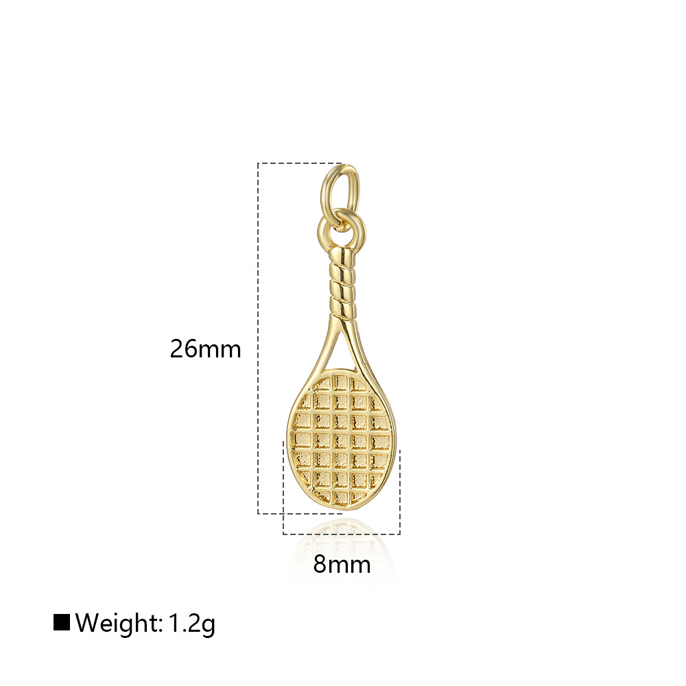 Niche sports style series tennis racket badminton racket pendant for necklace bracelet DIY jewelry accessories