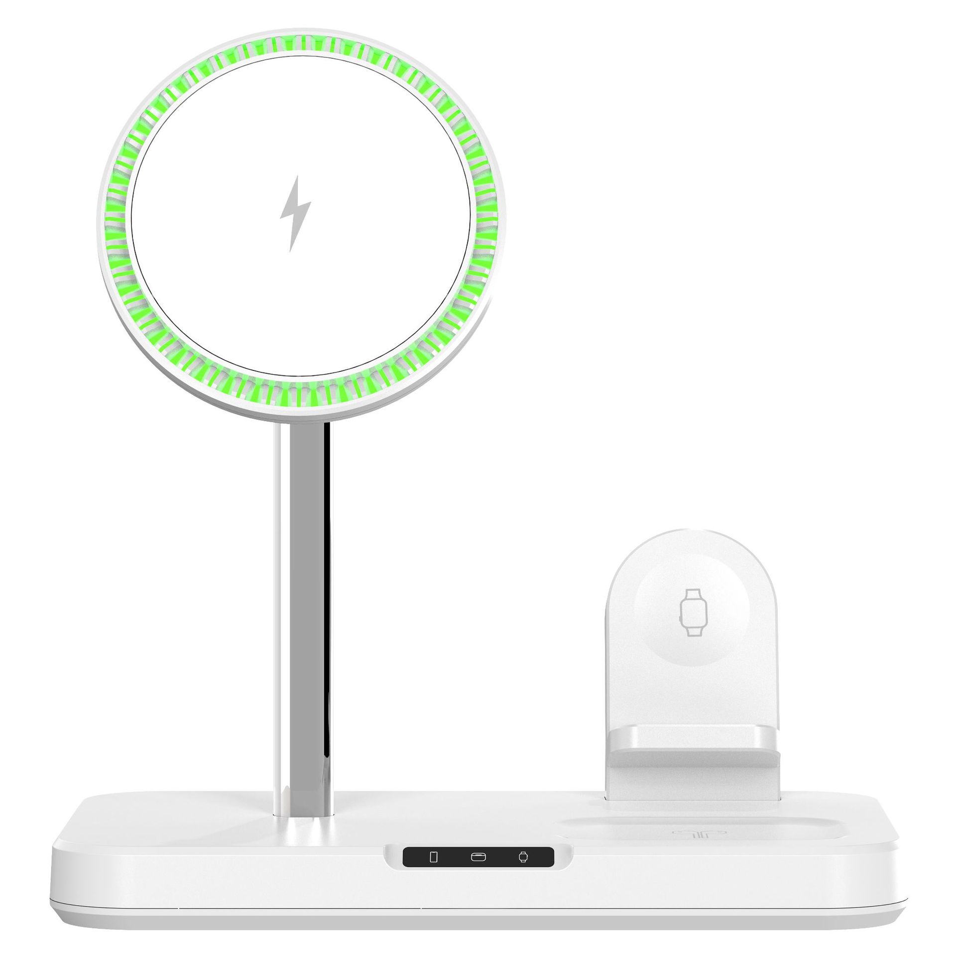 Qi2 Three-in-One Wireless Charger Supports MagSafe Magnetic Adjustable Angle 15W Fast Charging