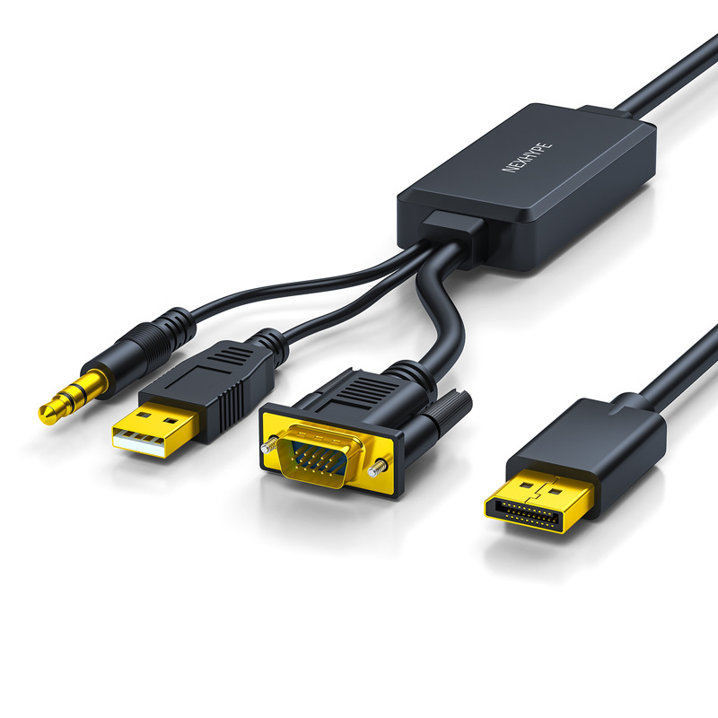 Monitor adapter VGA to DP conversion cable converter VGA to DP male to male VGA to DP connection cable