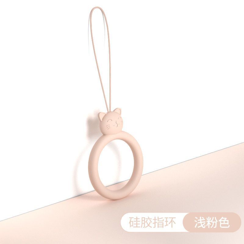 New Cat Silicone Ring Lanyard USB Drive Short Cartoon Phone Chain Pendant Liquid Silicone Ring Lanyard