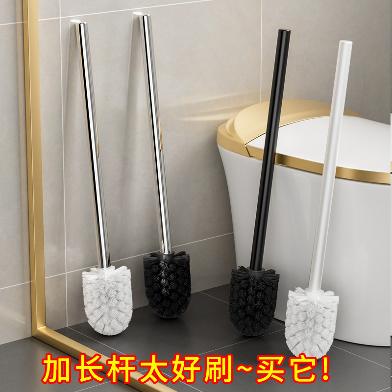 Toilet brush household no-dead-angle cleaning brush head toilet brush disposable replacement head universal hard bristle bathroom