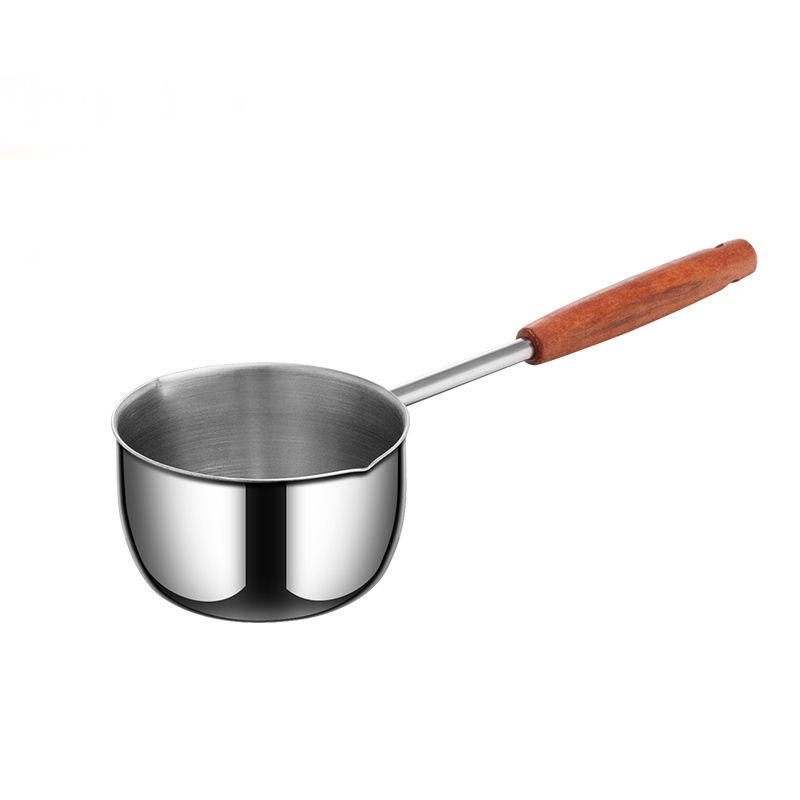 Stainless steel oil pouring small pot, household hot oil special small ladle, kitchen oil pouring, frying oil, mini oil drizzling pot
