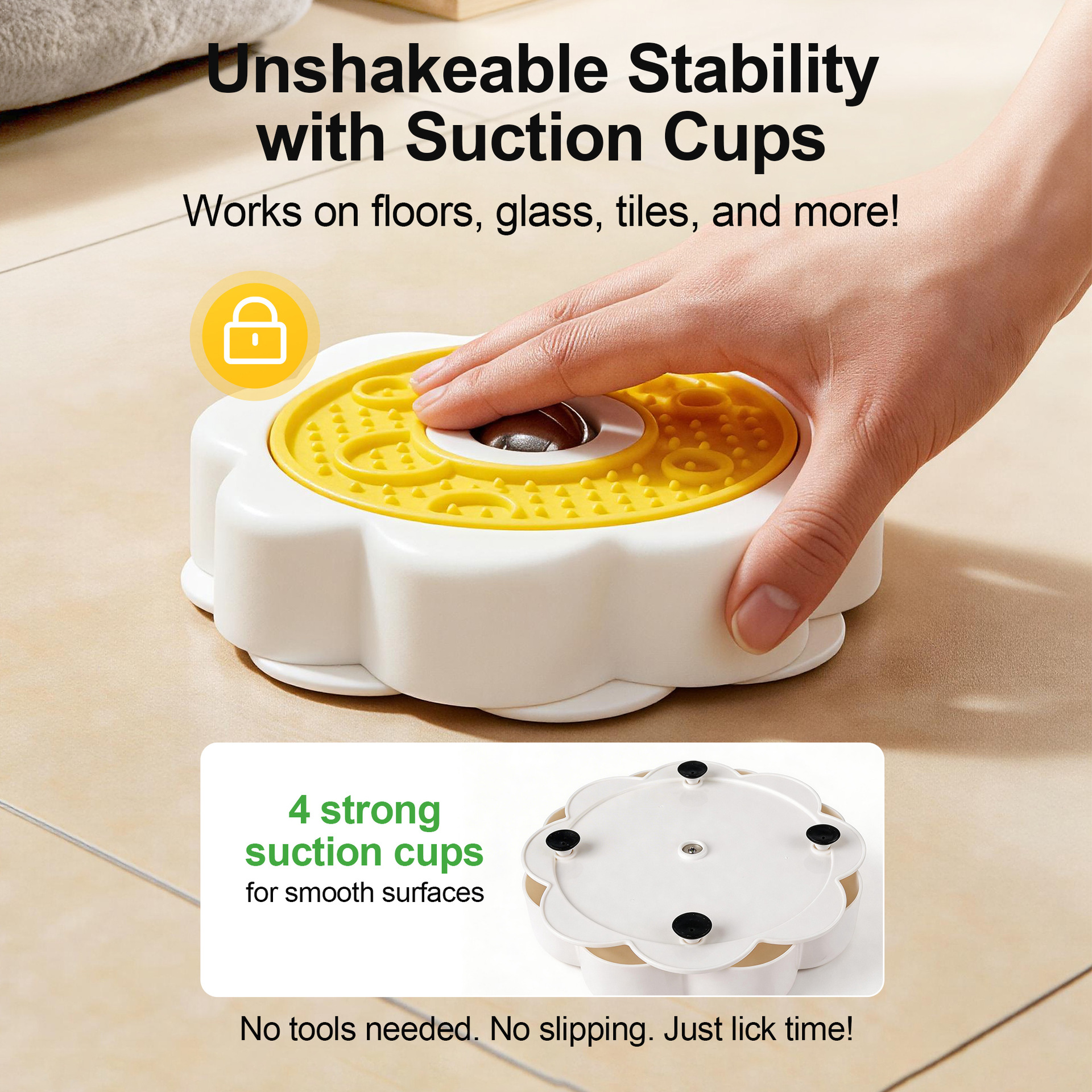 afp Rotating Detachable Stainless Steel Ball Pet Licking Pad Self-entertainment Relieve Boredom Anti-choking Slow Feeding Interactive Slow Feeder Toy