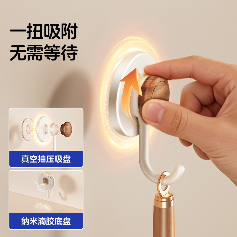 No-drilling Hook Adhesive Sticker Bathroom Toilet Behind Door Kitchen Wall-mounted Clothes Hat Storage