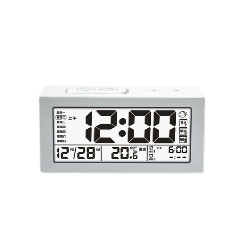 2025 New Electronic LCD Digital Alarm Clock Perpetual Calendar Desk Clock Desktop Living Room Smart Clock