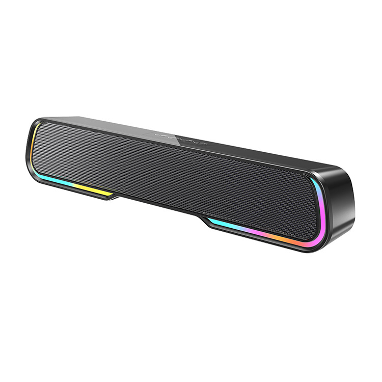 RGB Running Light Mini Soundbar Desktop Long Strip Portable Subwoofer High Power Bluetooth Speaker Wireless